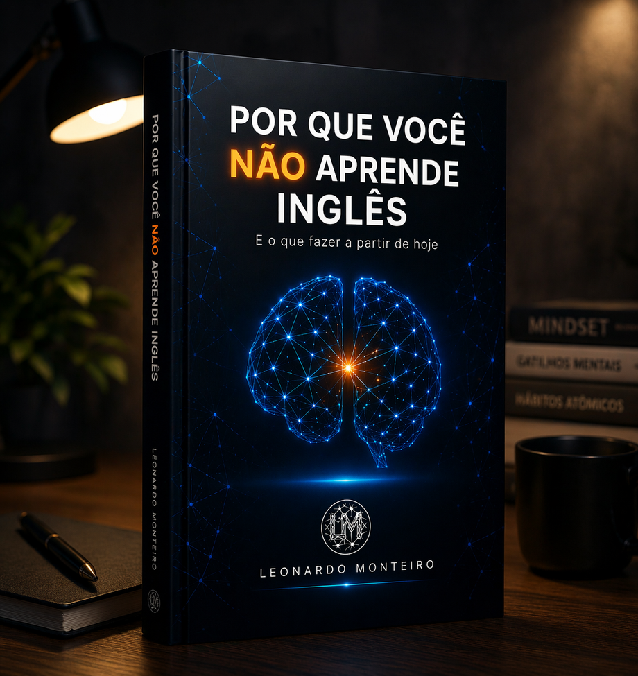 Mockup do ebook Por que você não aprende inglês